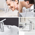 720-Degree Universal Rotating Faucet Anti-Splash Spout Filter Dual-Function Faucet, Two Sections
