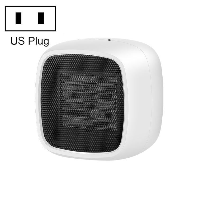 Home Desktop Mini Portable PTC Dumping Power-off Heater, EU Plug, US Plug – Durable Build, Easy to Use US Plug White