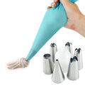 8 PCS/Set 6 Stainless Steel Nozzle Set DIY Cake Decorating Tools Silicone with EVA Cream Pastry Bag, 8 PCS/Set Cake Decorating Tools 8 PCS Set Cake Decorating Tools