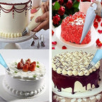 8 PCS/Set 6 Stainless Steel Nozzle Set DIY Cake Decorating Tools Silicone with EVA Cream Pastry Bag, 8 PCS/Set Cake Decorating Tools