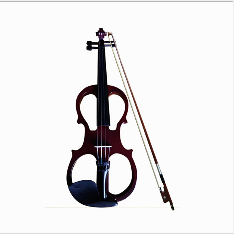 YS030 4 / 4 Wooden Manual Electronic Violin for Beginners, with Bag, Wine Red, White, Black Wine Red