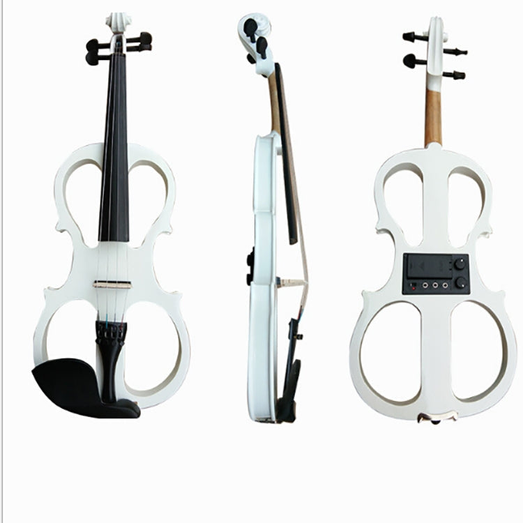 YS030 4 / 4 Wooden Manual Electronic Violin for Beginners, with Bag, Wine Red, White, Black