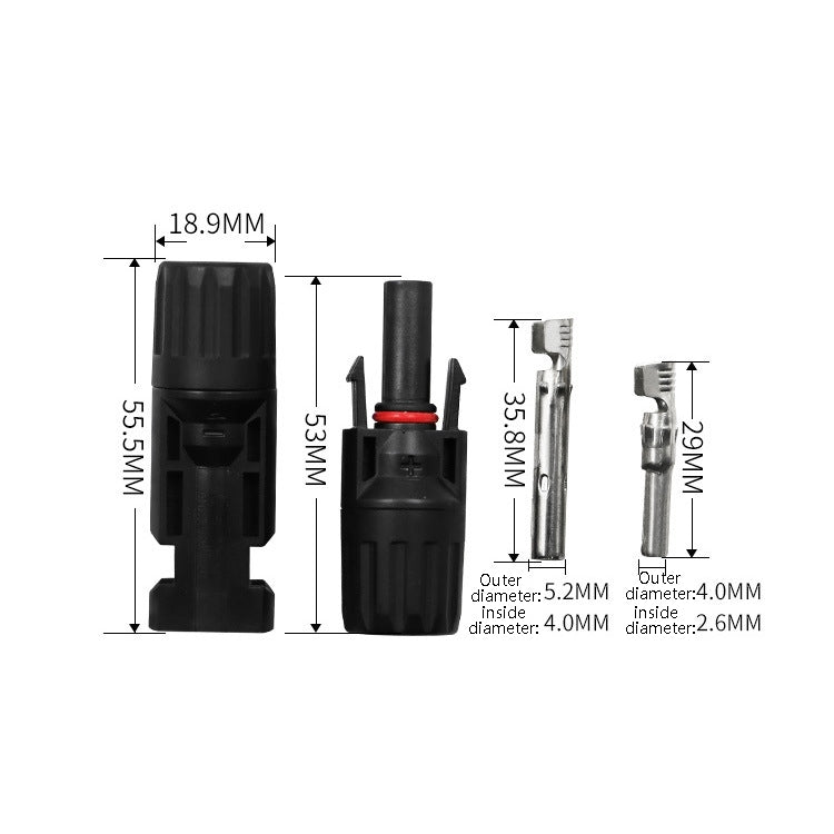 MC4 Photovoltaic Connector Solar Branch Connector Solar Panel Male And Female Plug Accessories, 10 Sets MC4 4 in 1, 1 Pair MC4 Three-way Y Type, 1 Pair MC4 Four-way Y Type, 1 Pair MC4 Five-way Y Type, 1 Pair MC4 Three-way T Type