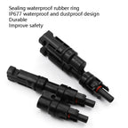 MC4 Photovoltaic Connector Solar Branch Connector Solar Panel Male And Female Plug Accessories, 10 Sets MC4 4 in 1, 1 Pair MC4 Three-way Y Type, 1 Pair MC4 Four-way Y Type, 1 Pair MC4 Five-way Y Type, 1 Pair MC4 Three-way T Type
