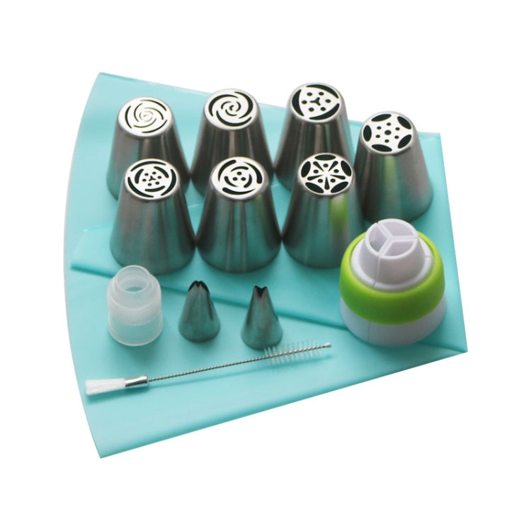 13pcs / Set Pastry Nozzles Coupler Icing Piping Tips Sets Stainless Steel Rose Cream Bakeware, 13 PCS/Set 13 PCS Set