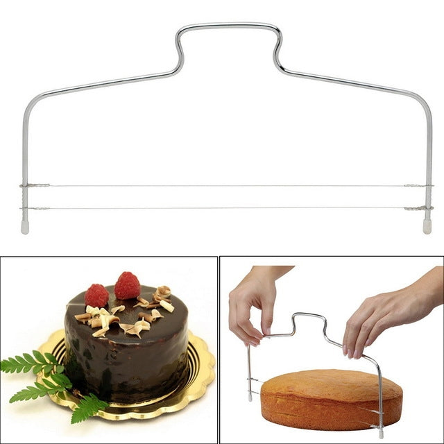 Stainless Steel Adjustable Wire Cake Cutter Slicer Leveler DIY Cake Baking Tools, Cake Cutter Cake Cutter