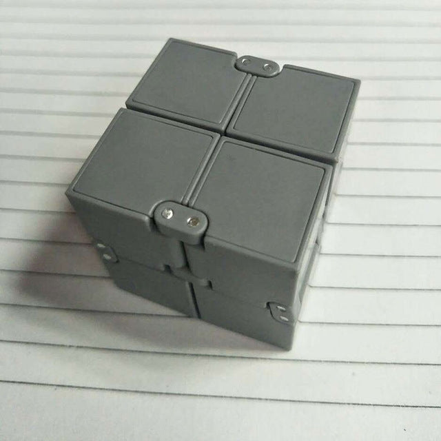 3 PCS Creative Folding Puzzles Magic Cube Infinity Cube Pressure Reduction Toy Gray