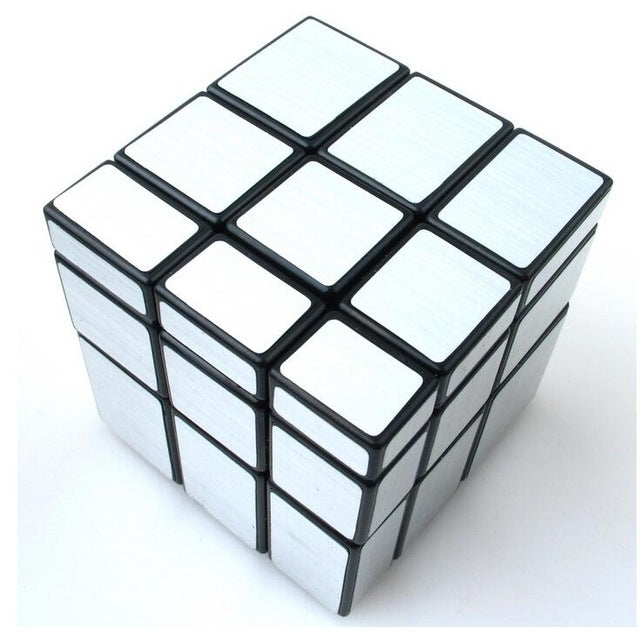 Mirror Bright and Smooth Rubik Cube Children Educational Toys – Wear-resistant Black Bottomed Silver