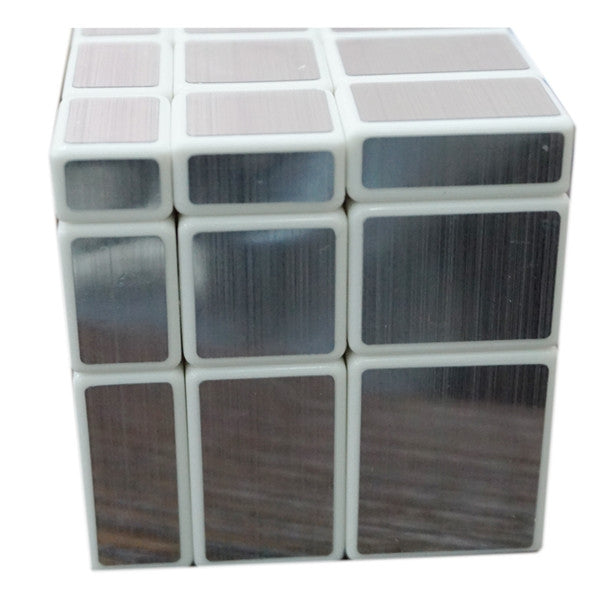 Mirror Bright and Smooth Rubik Cube Children Educational Toys – Wear-resistant Brushed Silver on White