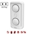 BG302 Dual-Speaker Intelligent Frequency Conversion Mosquito Repellent Ultrasonic Insect Repellent, US Plug 110V, EU Plug 220V US Plug 110V White