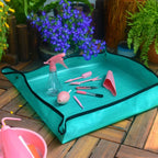 68x68cm PE Home Gardening Planting Operation Mat Green Plant Changing Pot Mixing Soil Waterproof Flower Mat, 68x68cm