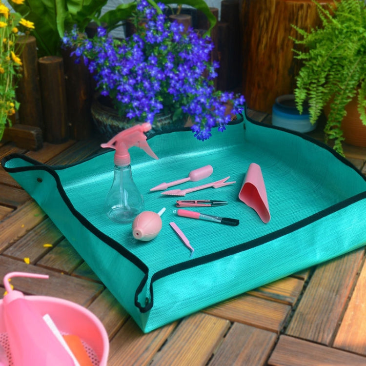 68x68cm PE Home Gardening Planting Operation Mat Green Plant Changing Pot Mixing Soil Waterproof Flower Mat, 68x68cm