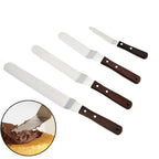 Wooden Handle Spatula Baking Stainless Steel Cake Straight Knife – Non-slip