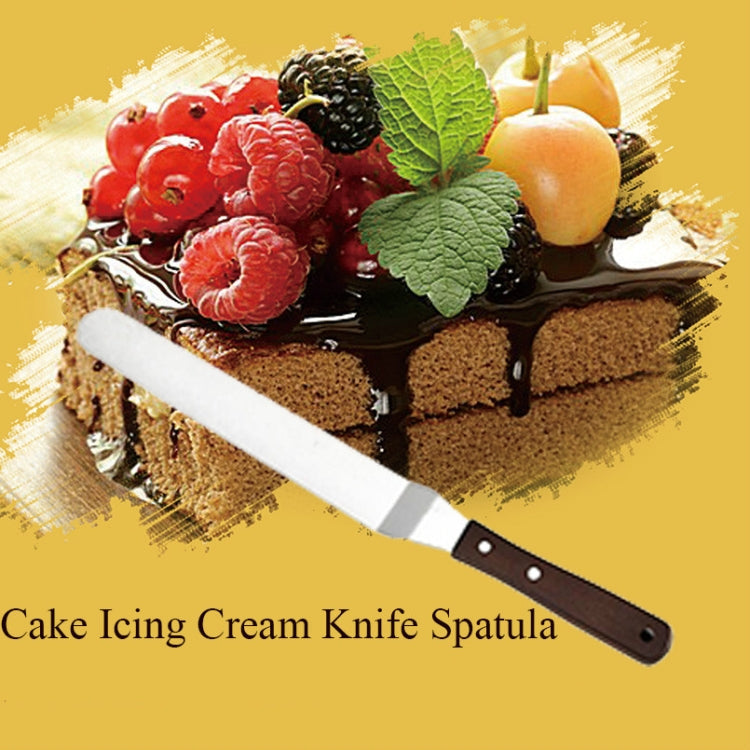 Wooden Handle Spatula Baking Stainless Steel Cake Straight Knife – Non-slip