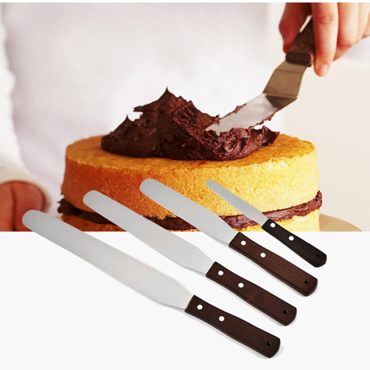 Wooden Handle Spatula Baking Stainless Steel Cake Straight Knife – Non-slip