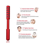 30 Germanium Massage Beauty Stick Roller V-shaped Beauty Instrument Facial Massager Random Colour Delivery, 30 Germanium – Aluminum Alloy