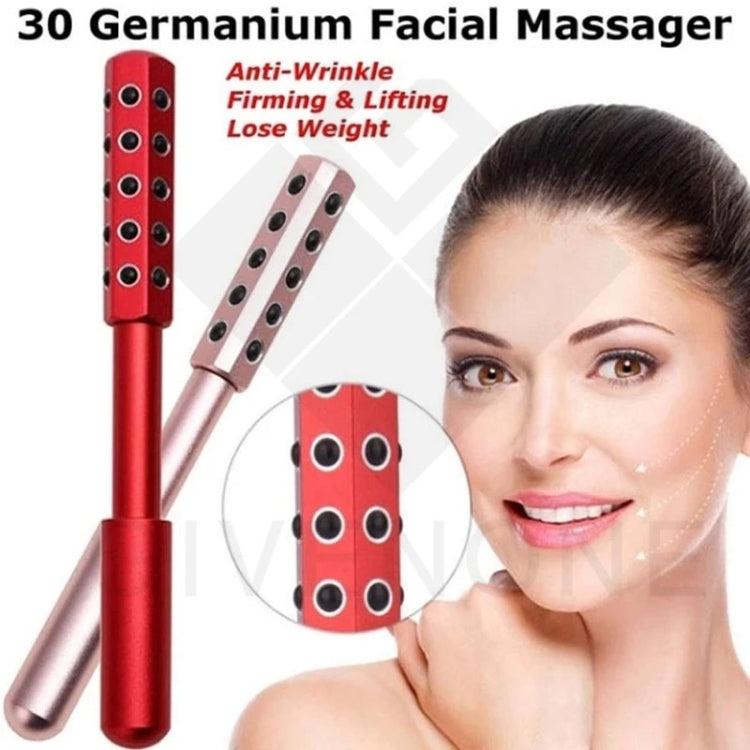 30 Germanium Massage Beauty Stick Roller V-shaped Beauty Instrument Facial Massager Random Colour Delivery, 30 Germanium – Aluminum Alloy