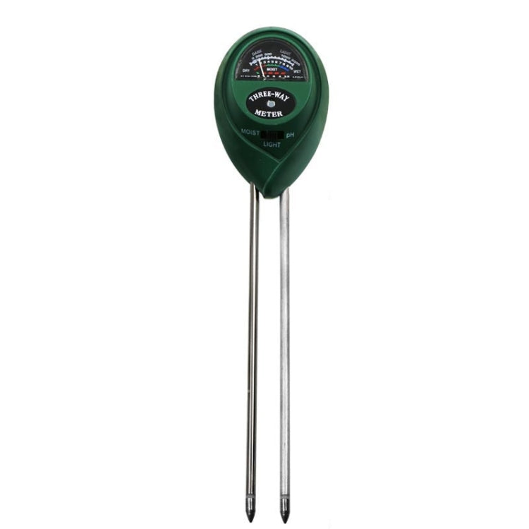 3 In 1 Soil Detector PH Value Light Intensity Test Pen Round Head Soil Dry Moisture Meter, 3 In 1 3 In 1