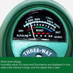 3 In 1 Soil Detector PH Value Light Intensity Test Pen Round Head Soil Dry Moisture Meter, 3 In 1