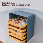 6-Layer Wall-Mounted Hot Pot Tray Kitchen Household Preparation Dishes Free Perforation Rectangular Side Dishes, Gray Frame+ White Plate, Blue Frame + Yellow Plate – Durable Build, Easy to Use