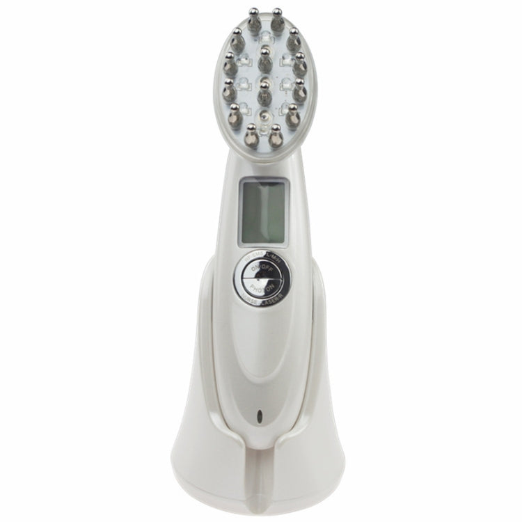 RF Hair Growth Comb Scalp Oil Control & Anti-Hair Loss Massager, English Manual English Manual White