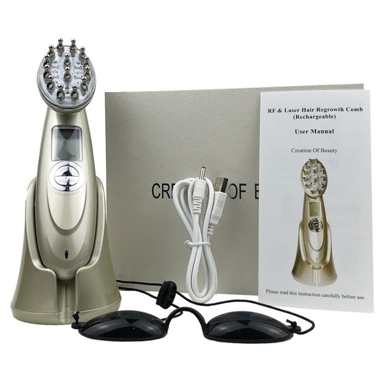 RF Hair Growth Comb Scalp Oil Control & Anti-Hair Loss Massager, English Manual