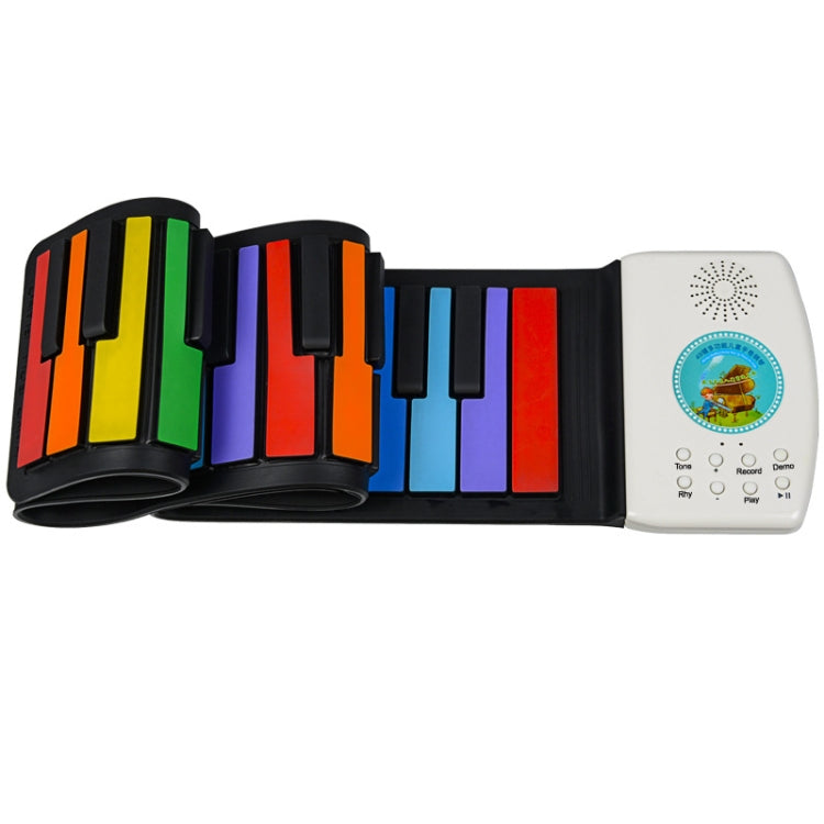 HUA008-49 49-Key Hand-Rolled Foldable Piano Children Color Piano, 49-Key 49-Key