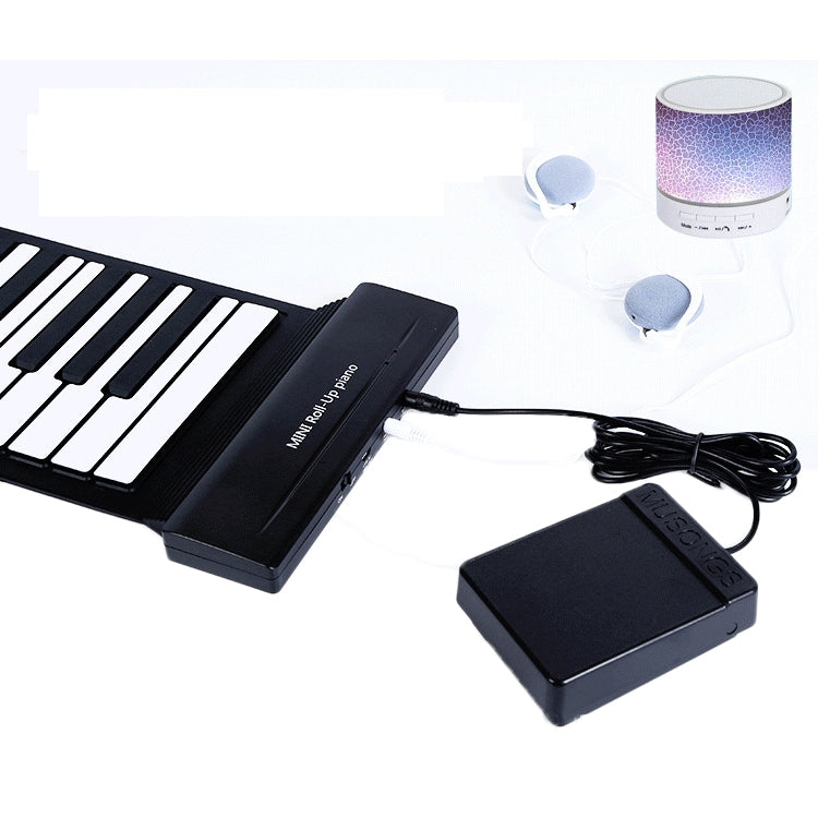 MIDI88 88-Key Hand-Rolled Foldable Piano Professional MIDI Soft Keyboard Simulated Practice Carry-On Folding Electronic Piano, 88-Key