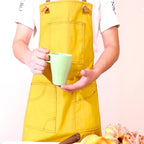 Household Denim Apron Barista Floral Tea Shop Barber Work Clothes, Adult Version, for Children 47cm, for Children 57cm – Durable Build, Easy to Use