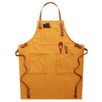 Household Denim Apron Barista Floral Tea Shop Barber Work Clothes, Adult Version, for Children 47cm, for Children 57cm – Durable Build, Easy to Use Adult Version Yellow
