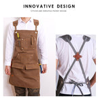 Canvas Apron Barber Roasting Cafe Gardening Woodworking Men And Women Work Clothes, Adult Models, For Children 47cm, For Children 57cm