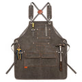 Canvas Apron Barber Roasting Cafe Gardening Woodworking Men And Women Work Clothes, Adult Models, For Children 47cm, For Children 57cm Adult Models Gray