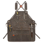 Canvas Apron Barber Roasting Cafe Gardening Woodworking Men And Women Work Clothes, Adult Models, For Children 47cm, For Children 57cm Adult Models Gray