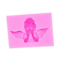 2 PCS Angel Shape Fondant Cake Silicone Mold Aroma Soft Clay Clay Gypsum Plastic Decoration, Angel Shape Angel Shape