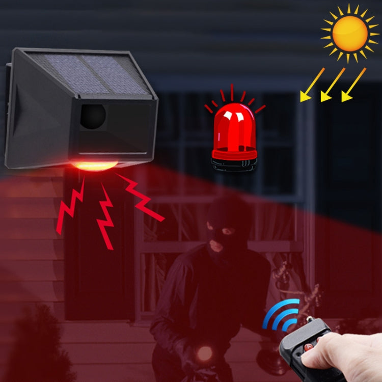 N911F 129dB Wireless Remote Control Solar Human Body Induction Sound Light Alarm, N911F – Waterproof N911F