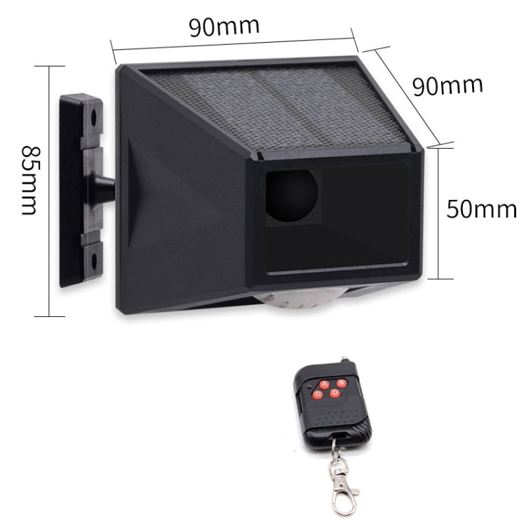 N911F 129dB Wireless Remote Control Solar Human Body Induction Sound Light Alarm, N911F – Waterproof