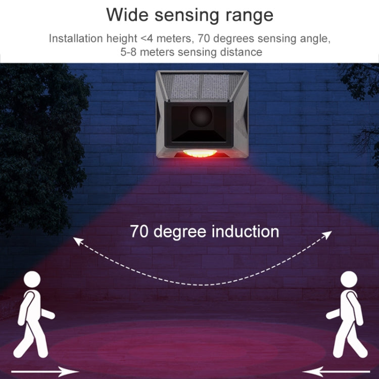 N911F 129dB Wireless Remote Control Solar Human Body Induction Sound Light Alarm, N911F – Waterproof