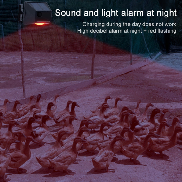N911F 129dB Wireless Remote Control Solar Human Body Induction Sound Light Alarm, N911F – Waterproof