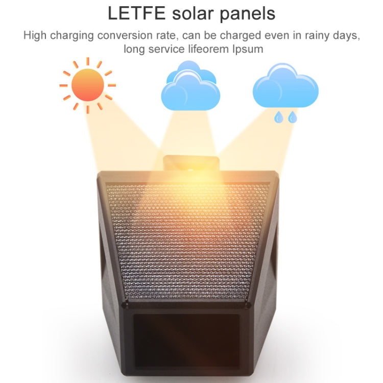 N911F 129dB Wireless Remote Control Solar Human Body Induction Sound Light Alarm, N911F – Waterproof