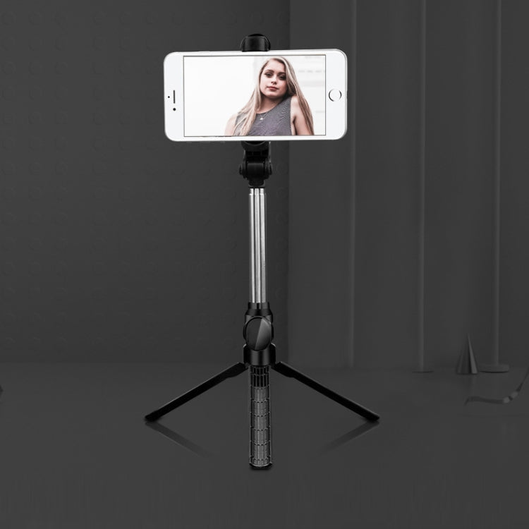 Bluetooth Tripod Selfie Stick Live Mobile Phone Holder, Black, White, Pink Black