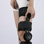 Adjustable Length Of Knee Joint Fixation Brace Knee Injury Fracture Protector Bracket(Black), Free Size