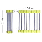 MS-202 Home Kitchen Stainless Steel Non-Slip Anti-Scalding Placemat Folding Heat Insulation Pot Mat, Color Random Delivery, MS-202 Random Color