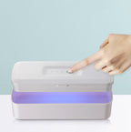 907 Mobile Phone Sterilization Box Ultraviolet Handheld Sterilizer Multifunctional Intelligent Sterilization Machine, White, Pink