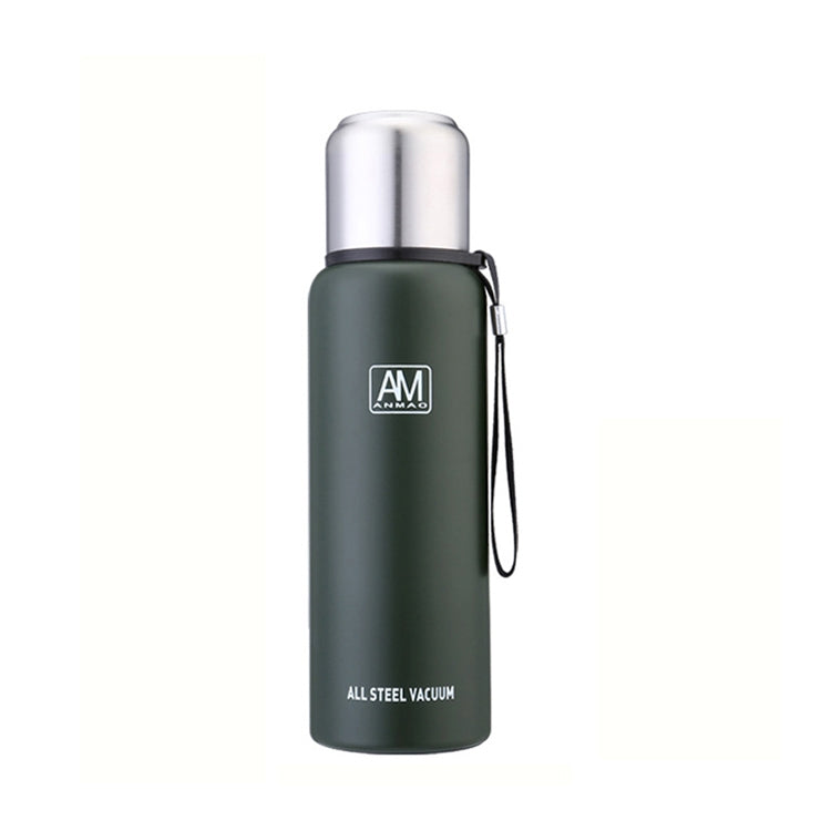 304 Stainless Steel Insulated Mug Large Capacity Sports Water Cup Outdoor Travel Pot, 500ml, 750ml, 1000ml, 1500ml – Durable Build, Easy to Use 750ml Dark Green