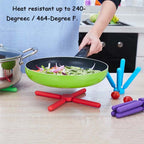 Kitchen Cross-Shaped Folding Placemat Thickened Silicone Insulation Pad Pot Mat Coaster, Random Color Delivery, Random Color Delivery – Durable Build, Easy to Use