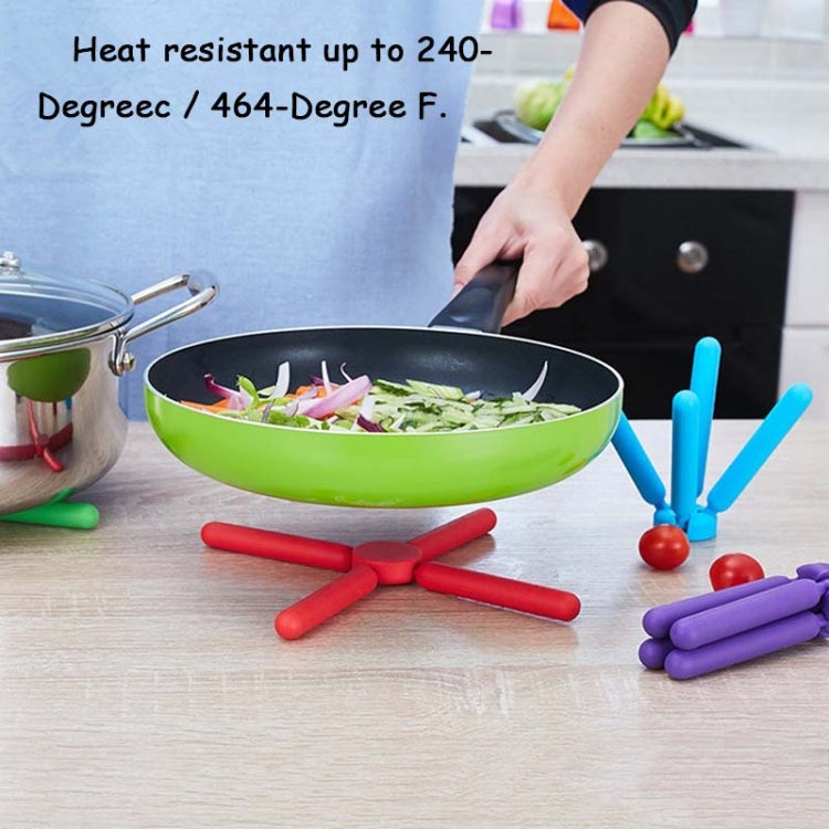 Kitchen Cross-Shaped Folding Placemat Thickened Silicone Insulation Pad Pot Mat Coaster, Random Color Delivery, Random Color Delivery – Durable Build, Easy to Use