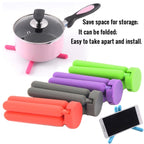 Kitchen Cross-Shaped Folding Placemat Thickened Silicone Insulation Pad Pot Mat Coaster, Random Color Delivery, Random Color Delivery – Durable Build, Easy to Use