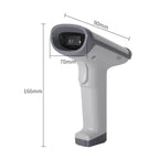 Deli 14950 One-Dimensional Two-Dimensional Scanner Supermarket Catering Scanning Gun, Wired (White), Wireless (White)