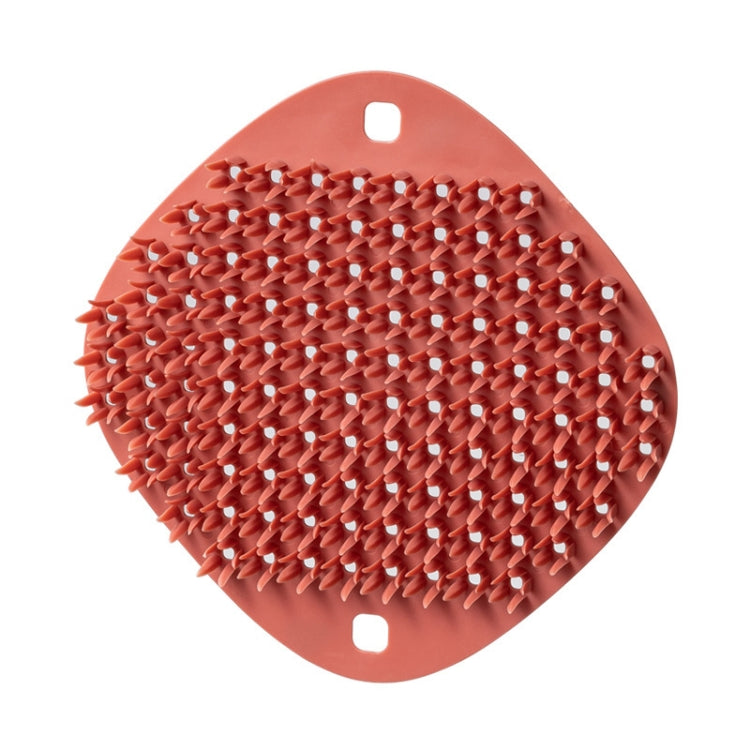 2 PCS Multifunctional Silicone Cleaning Brush Non-Oily Kitchen Cleaning Scouring Pad, Honey Bud Red, Bamboo Green, Pine Gray Honey Bud Red