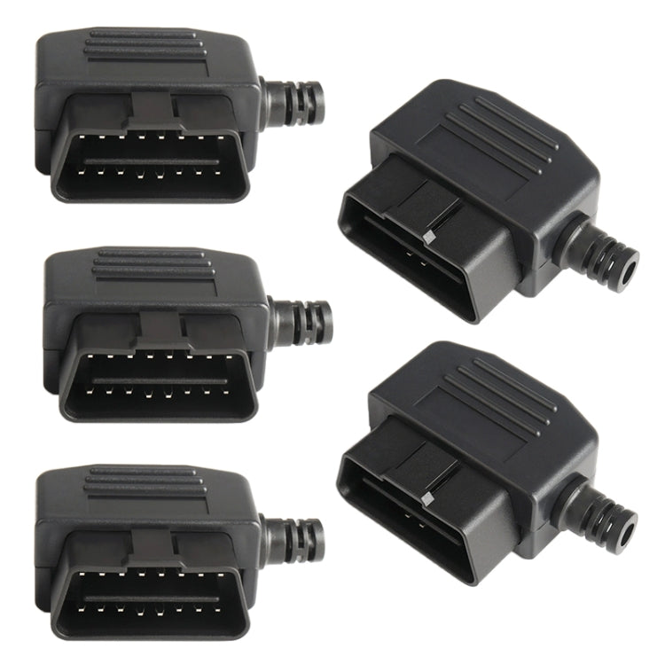 5 PCS 16PIN Car Male Connector OBD2 Connector Plug + Shell + Line Card + Screw OBD Plug J1962M, OBD Plug OBD Plug